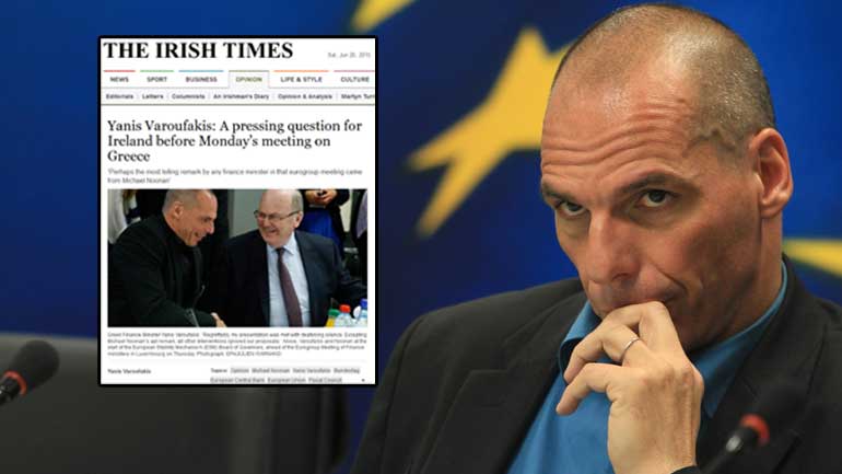 Άρθρο Βαρουφάκη στην «Irish Times»: Ο Σόιμπλε φταίει για την αποτυχία στο Eurogroup